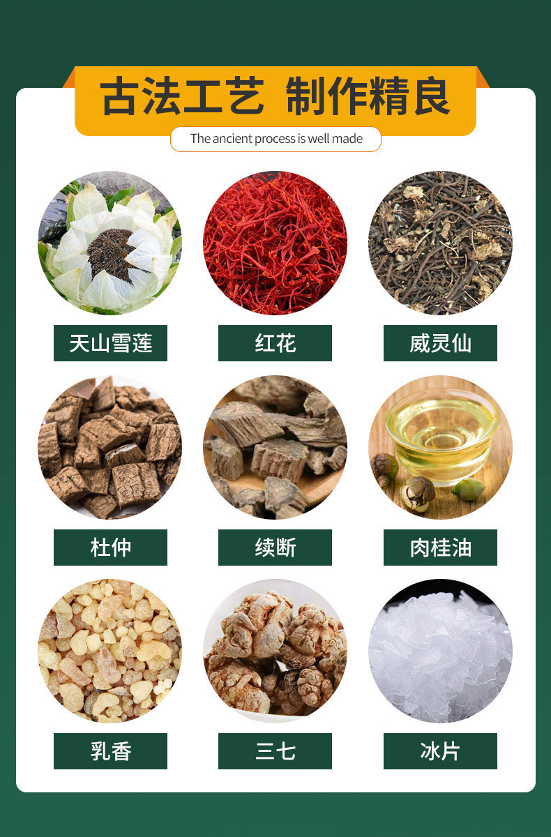 雪蓮紅花貼產(chǎn)品成分